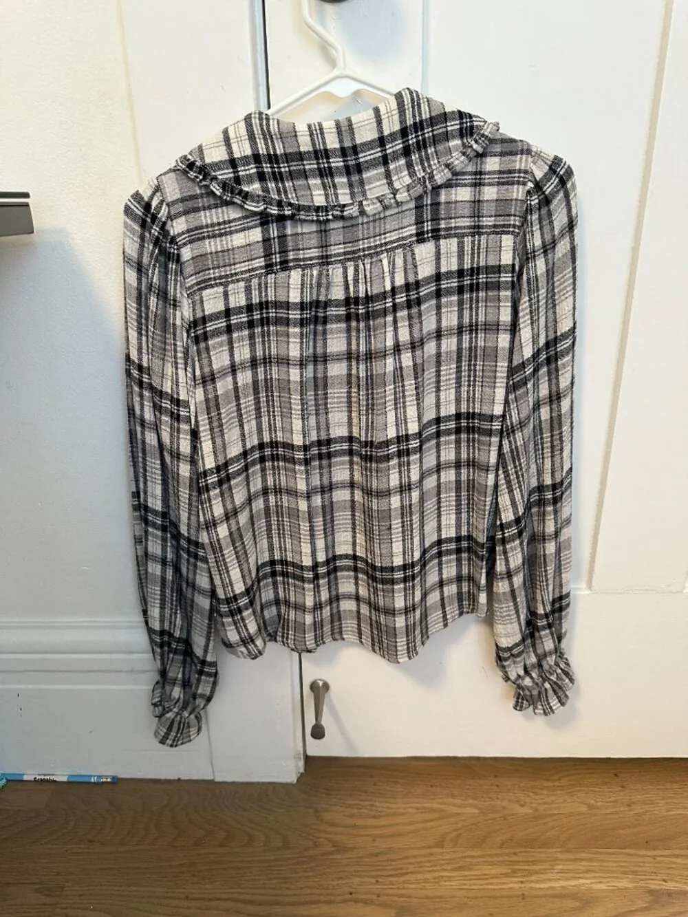 Pilcro Plaid Peter Pan Collar Button-Up Blouse | XXS | Like New | Anthropologie